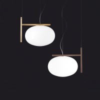 Oluce Alba 466 Single Suspension Lamp With Diffused Light