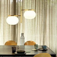Oluce Alba 468 Double Suspension Lamp With Diffused Light