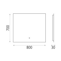 ACB Estela Backlit Mirror With Rectangular LED IP44