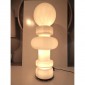 Fontana Arte Re Dimmable LED Table Lamp In White Glass By Bobo