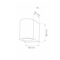 Lampo UP o DOWN GU10 Lampada da Parete Tonda Applique Mono