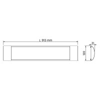 Lampo LED Tricolor Flat Ceiling Light In White Thermoplastic
