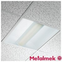 Metalmek 2G11 9121F 2x55W Lampada da Incasso Soffitto 60X60