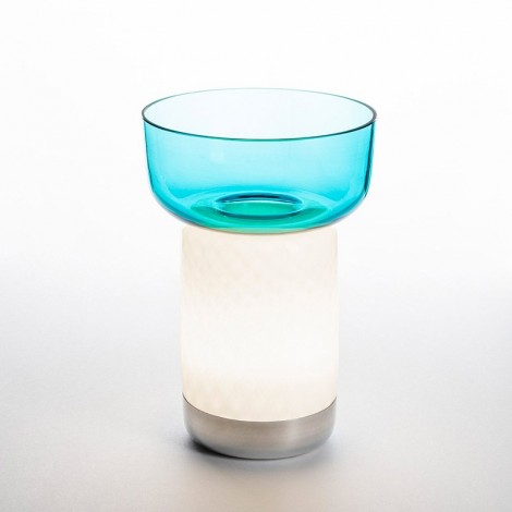 Artemide Bontà Dimmable LED Table Lamp With Glass Bowl By