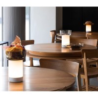 Artemide Bontà Dimmable LED Table Lamp With Glass Bowl By