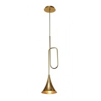 Mantra Jazz 1-Luce Lampada A Sospensione In Metallo Oro Lucido