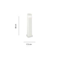 Ideal Lux Elisa PT1 Big LED square Bollard Outdoor Modern