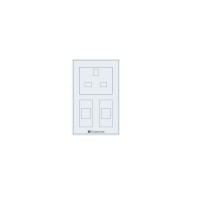 Eclettis Smoothline Placca 1 x 2,5 Moduli + 2 x 1 Modulo