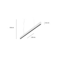 Ideal Lux Office SP Lampada LED a Sospensione Lineare con