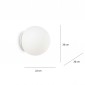 Ideal Lux Mapa Bianco AP1 Spherical Wall Lamp Applique for