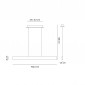 Ideal Lux Desk SP1 LED Suspension Lamp for Indoor Minimal Design