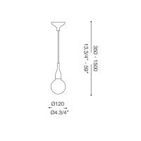 Ideal Lux Minimal LED SP1 Suspension Pendant Lamp White