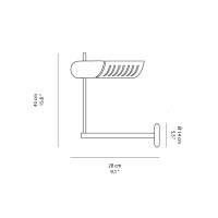 Oluce Colombo Adjustable LED Wall Lamp Vintage Style Design by