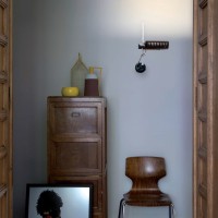 Oluce Colombo Adjustable LED Wall Lamp Vintage Style Design by