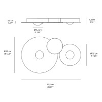 Lodes Bugia Double Lampada LED da Soffitto Plafoniera