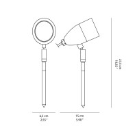 Ideal Lux Inside PT1 Adjustable Ground Spotlight for Outdoor