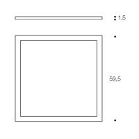 PAN Sibilla Tableau LED 36W 3000K 3400lm 60x60 Pannello Incasso