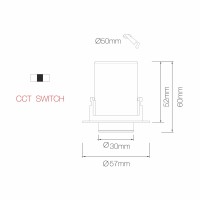 Beneito Faure Nano Oxo Mini Faretto LED Da Incasso Orientabile