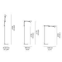 Artemide Tolomeo Floor White Adjustable Floor Lamp for Indoor