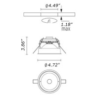 Flos WAN Downlight LED Recessed Spotlight 9W 3000K 945 lm Chrome