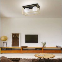 Ideal Lux Lingotto PL Ceiling Lamp Vintage Style with Diffused