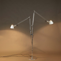 Artemide Tolomeo Floor LED Double Aluminum Lamp with Two