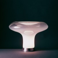 Artemide Lesbo Table Lamp in Murano Glass Vintage Style for