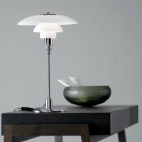 Louis Poulsen PH 3½-2½ Glass Table Lamp with Diffused Light for