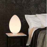 Fontana Arte Uovo Table Lamp with Diffused Light in Glass by