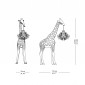 Qeeboo Giraffe In Love M 2,65 mt Giraffa con Lampadario E14