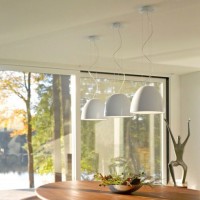 Artemide Nur Mini Gloss Direct Light Dome Suspension Lamp