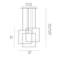 Ideal Lux Frame SP LED Suspension Lamp for Indoor with Indirect
