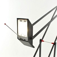 Artemide head complete with glass and rod, spare part table lamp