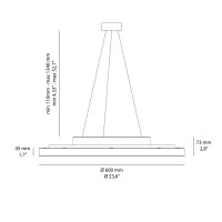 Ideal Lux Fly SP D60 Lampada LED Circolare da Sospensione per