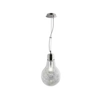 Ideal Lux Luce Max SP1 Suspension Lamp In Glass And Aluminum