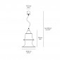 Artemide Falkland 53 LED Suspension Lamp in Filanca for Indoor
