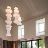 Artemide Falkland 165 LED Suspension Lamp in Filanca for Indoor