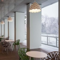 Louis Poulsen LC Shutters Suspension Lamp with White Anti-glare