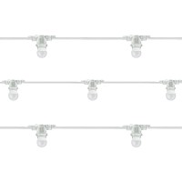 Catenaria Luminosa Cordoniera Bianco 11 Lampadine LED Opaline