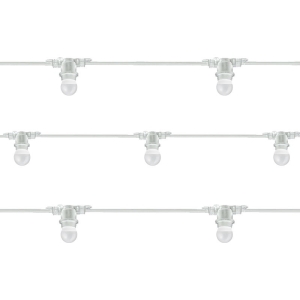 Catenaria Luminosa Cordoniera Bianco 11 Lampadine LED Opaline