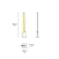 Cattaneo Katana T Floor Lamp LED Dimmable with Bi-emission for