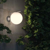Flos IC C/W2 Outdoor Wall or Ceiling Lamp in Glass for Outdoor