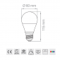 Lampo Bulb LED A60 DROP RGBW + 4000K E27 9W 230V With Infrared