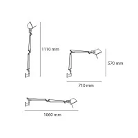 Artemide Tolomeo Mini Wall Lamp By Michele De Lucchi e Artemide Tolomeo Mini Wall Lamp By Michele De Lucchi e