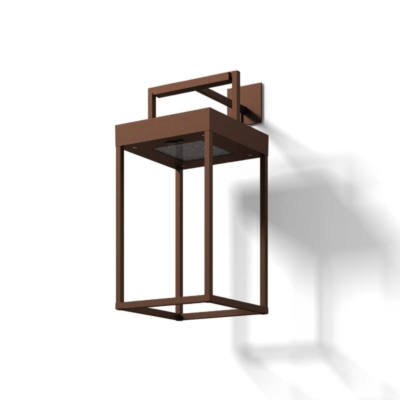 Logica Diogene Hybrid Corten Dimmable LED Table Lantern With