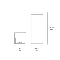Logica Diogene Hybrid L Corten Dimmable LED Table Lantern With