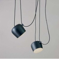 Flos AIM x 2 Light Points LED Suspension Pendant Lamp Blue Steel