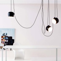 Flos AIM x3 Light Points LED Suspension Pendant Lamp Blue Steel