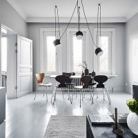 Flos AIM x3 Light Points LED Suspension Pendant Lamp Blue Steel