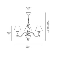 Ideal Lux Provence SP Suspension Ceiling Chandelier for Indoor